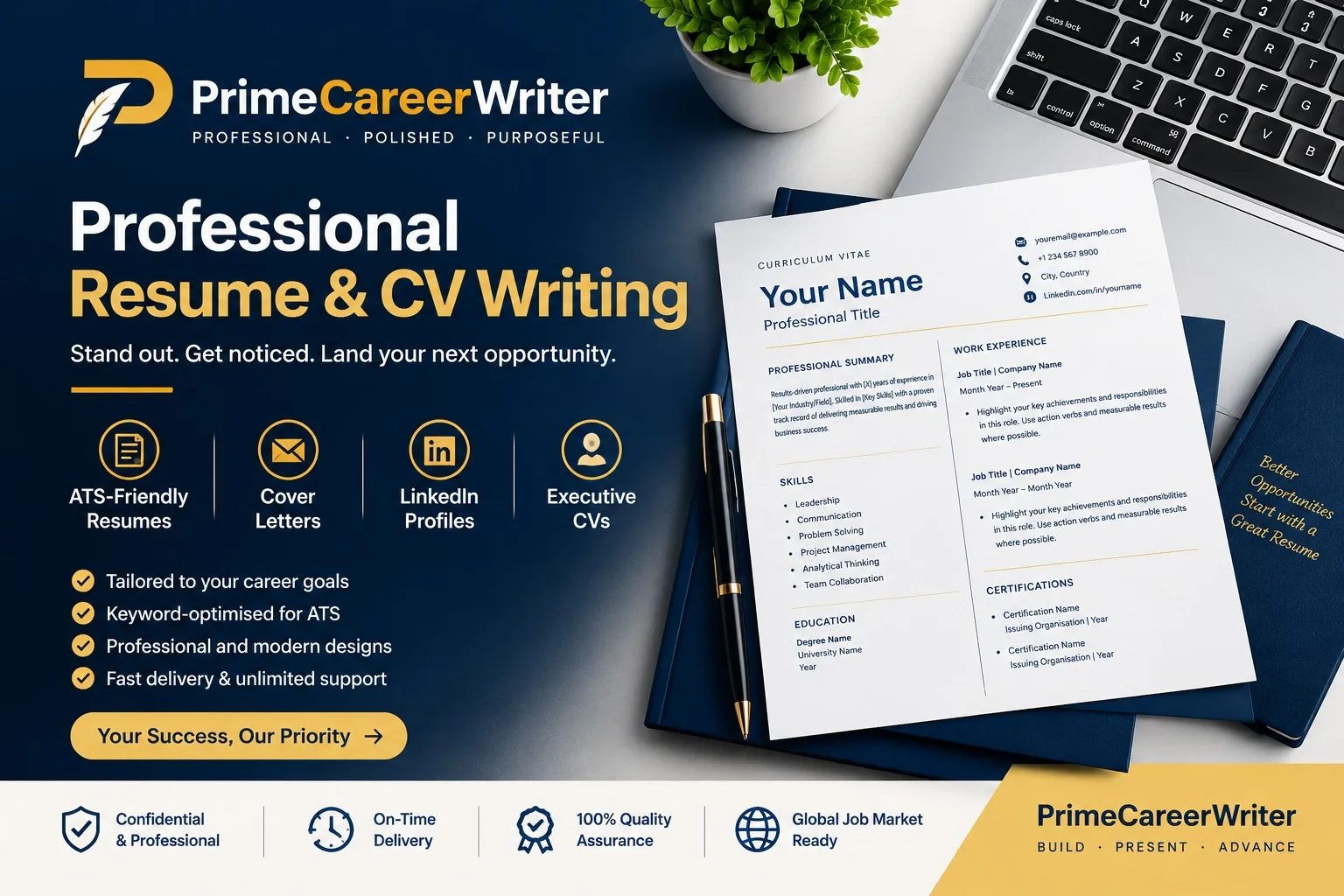 I Will Write a Professional ATS Resume and Career Branding Documents 2 » Zinn Hub