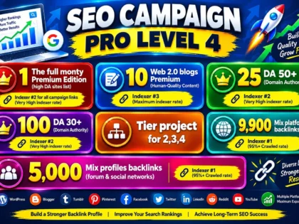 I Will Build a Tiered SEO Backlink Campaign With Web 2.0, High DA, and Profile Links