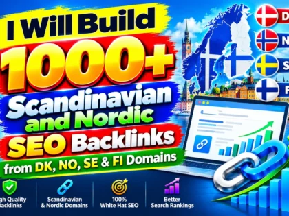 I Will Build 1000+ Scandinavian and Nordic SEO Backlinks from DK, NO, SE & FI Domains