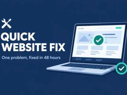 Ich behebe ein Website-Problem &ndash; SSL, Copyright, Blog-Beitrag oder mobiles Layout