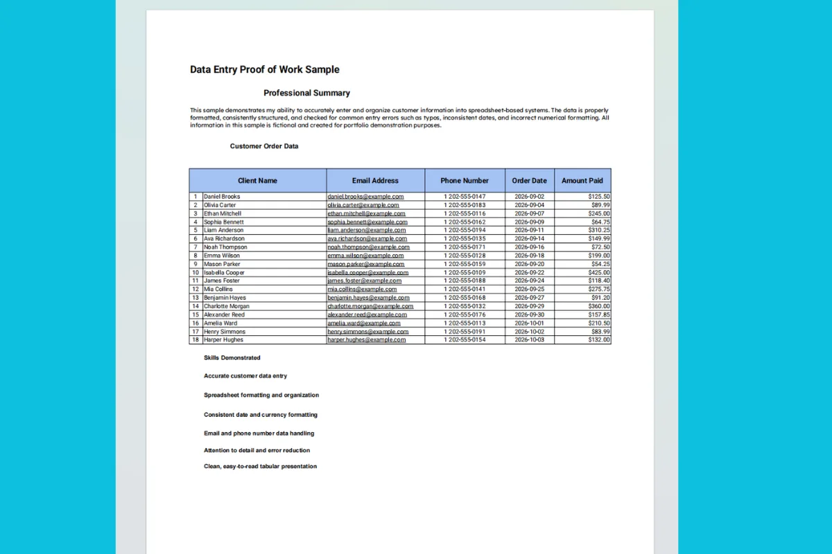 Je ferai un travail de copier-coller rapide et précis de n'importe quel site Web vers Excel 1 Je ferai un travail de copier-coller rapide et précis de n'importe quel site Web vers Excel