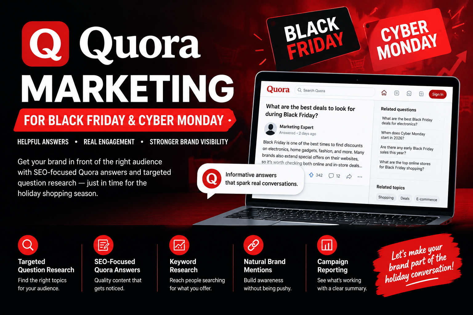 I Will Create Black Friday and Cyber Monday Quora Marketing Content for Your Brand Awareness 2 » Zinn Hub