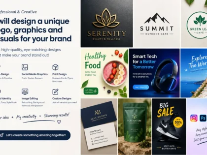 Ik ontwerp professionele logo's, merkidentiteiten en socialmediagraphics &mdash; beschikbaar op Zinn Hub