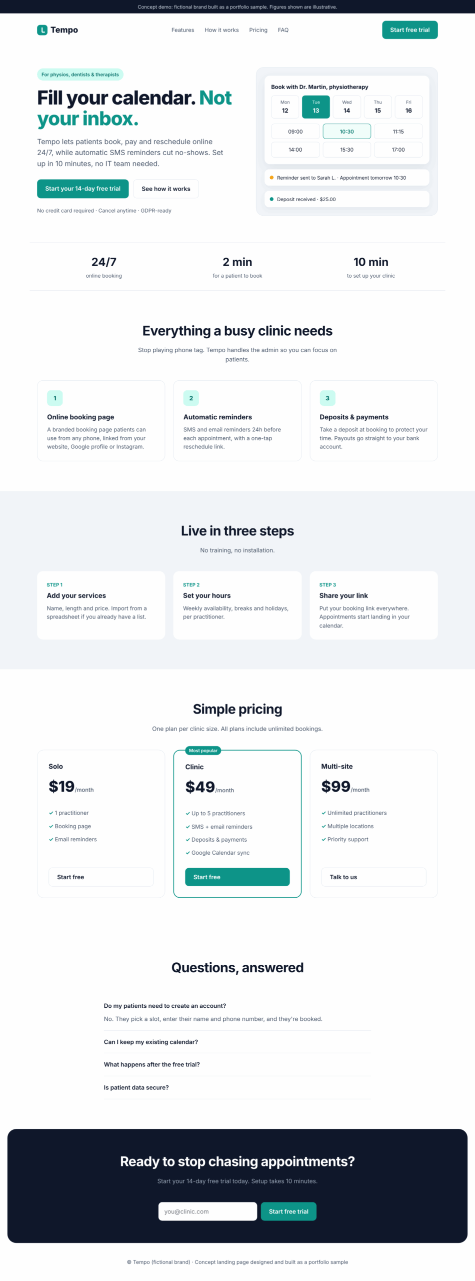 Progetterò e realizzerò una landing page responsive che converte 3 Zinn Hub