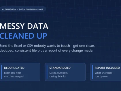 T&ocirc;i sẽ dọn dẹp dữ liệu Excel v&agrave; CSV lộn xộn: Loại bỏ tr&ugrave;ng lặp, chuẩn h&oacute;a v&agrave; sửa lỗi