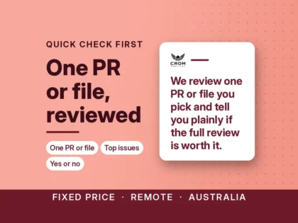 I Will review one pull request or code file in 2 days and send the worst issues first