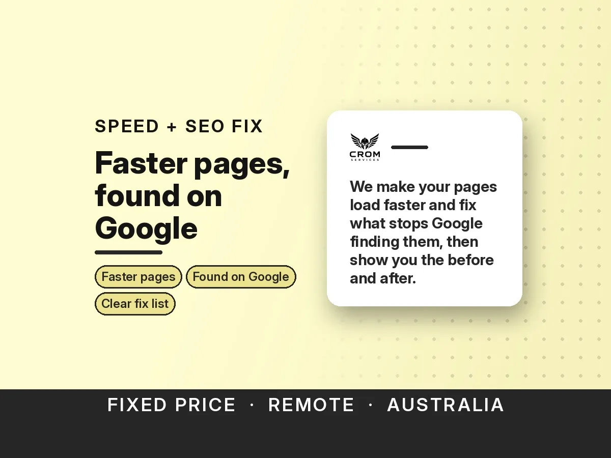 I Will speed up your website and fix the search basics on up to 10 key pages in 3 days, with a before and after report