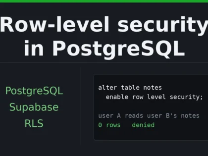আমি PostgreSQL রো-লেভেল সিকিউরিটি সেট আপ করব যাতে প্রতিটি ব্যবহারকারী শুধুমাত্র তাদের নিজস্ব ডেটা দেখতে পায়, সুপাবেস সহ।