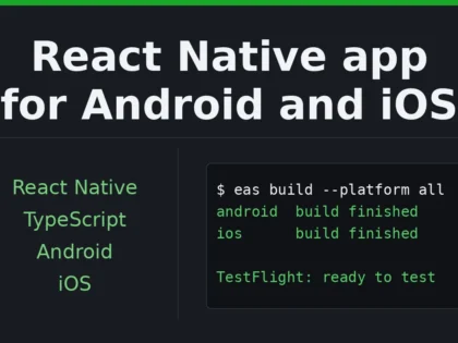 I Will build your React Native app for Android and iOS, connected to your backend