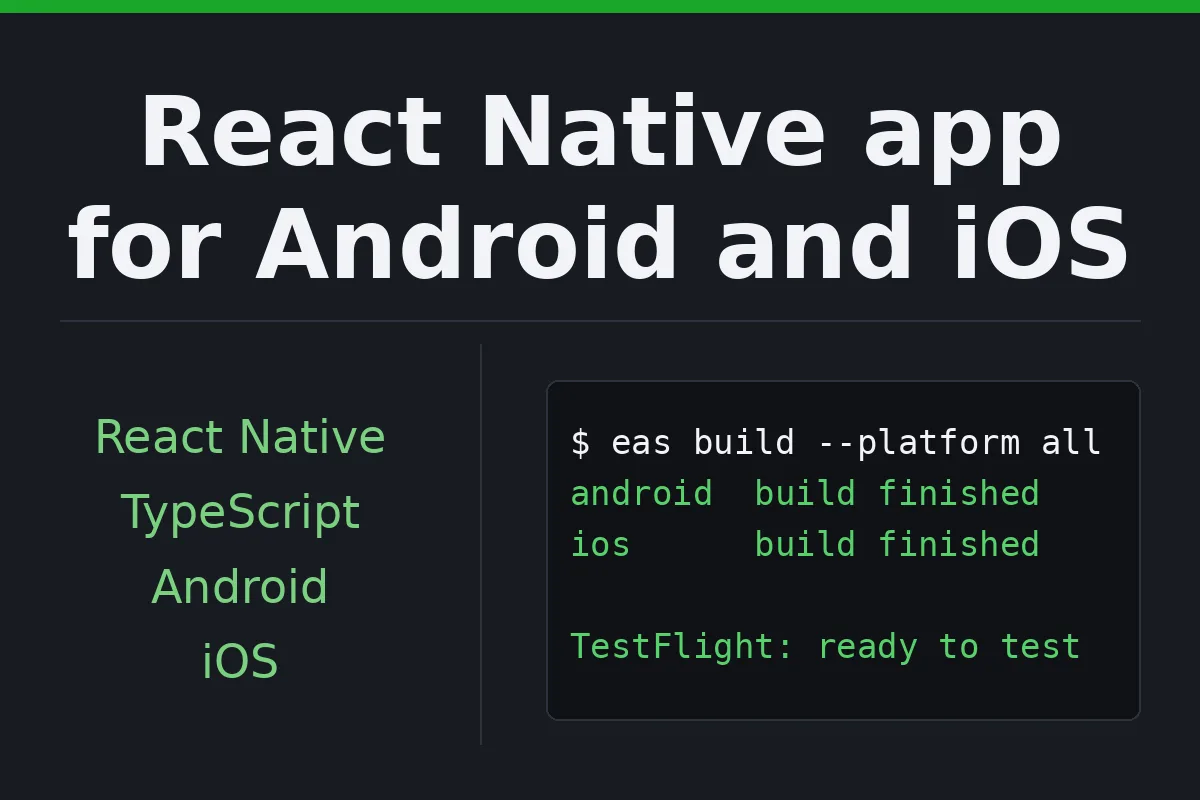 I Will Build Your React Native App For Android And Ios, Connected To Your Backend 1 I Will Build Your React Native App For Android And Ios, Connected To Your Backend