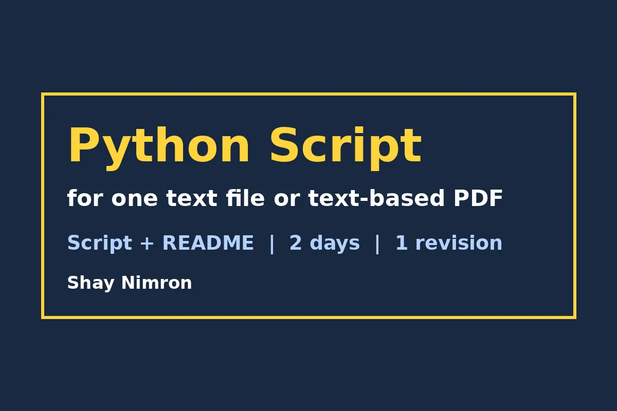 I Will write a small Python script for one text or PDF-text file 2 Zinn Hub