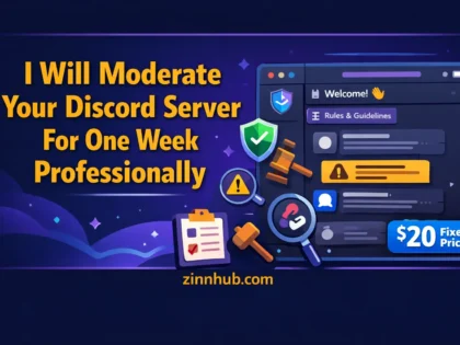 I Will Moderate Your Discord Server For One Week Professionally 2 I Will Moderate Your Discord Server For One Week Professionally — Available On Zinn Hub