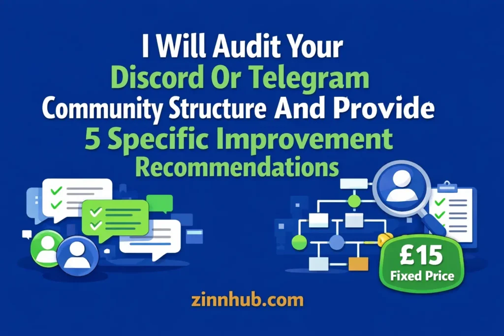 I will audit your Discord or Telegram community structure and provide 5 specific