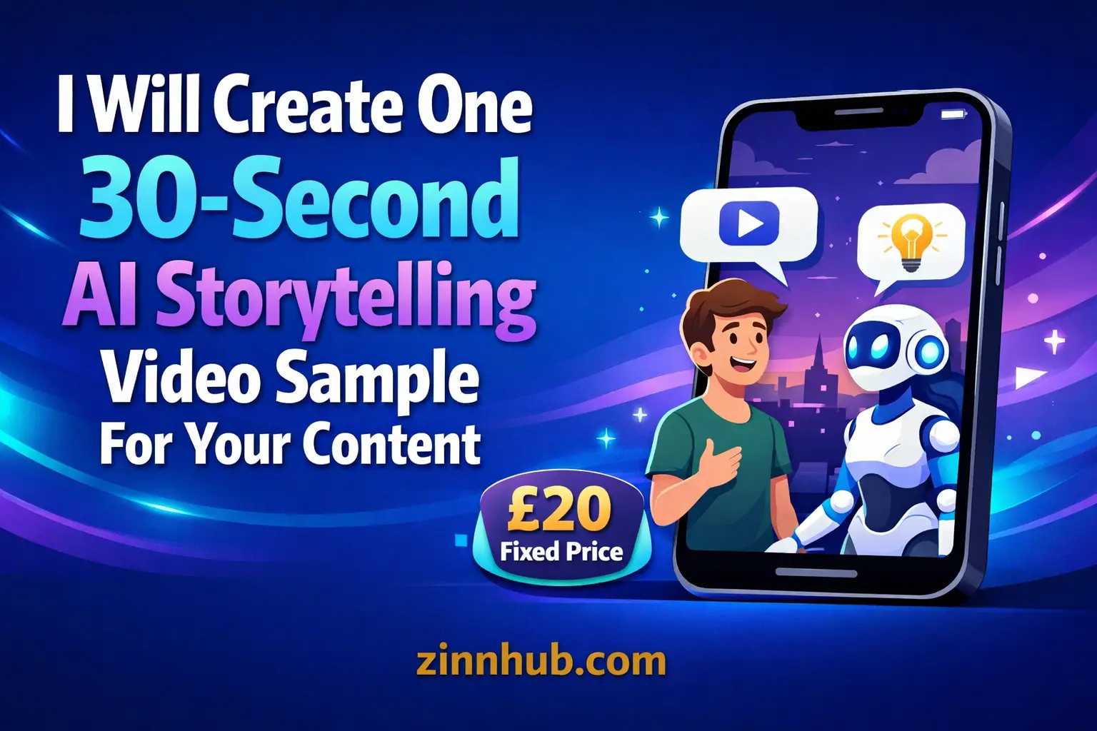 I Will Create One 30-Second Ai Storytelling Video Sample For Your Content 1 I Will Create One 30-Second Ai Storytelling Video Sample For Your Content — Available On Zinn Hub