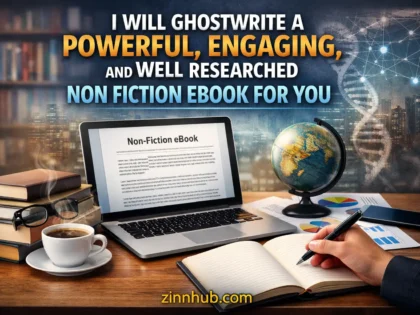 I will ghostwrite a powerful, engaging, and well researched non fiction ebook for you