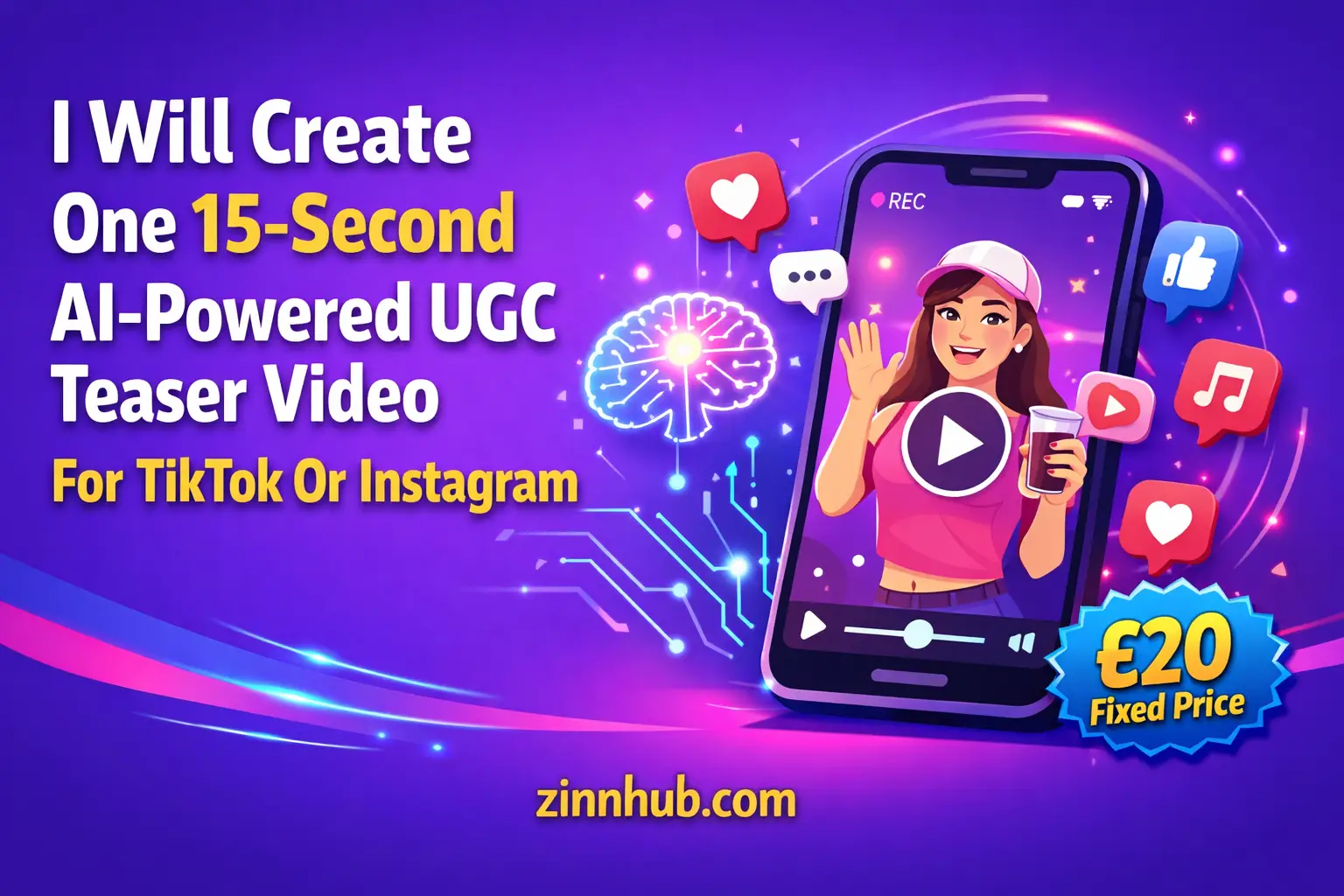 I Will Create One 15-Second Ai-Powered Ugc Teaser Video For Tiktok Or Instagram 1 I Will Create One 15-Second Ai-Powered Ugc Teaser Video For Tiktok Or Instagram — Available On Zinn Hub