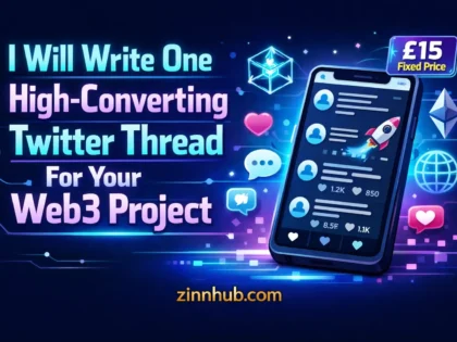 I Will Write One High-Converting Twitter Thread For Your Web3 Project — Available On Zinn Hub