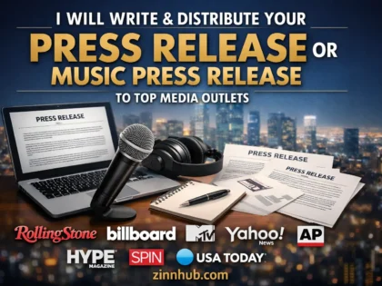 I will write and distribute your press release or music press release to top media outlets