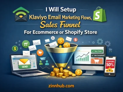 I will setup klaviyo email marketing flows, sales funnel for ecommerce