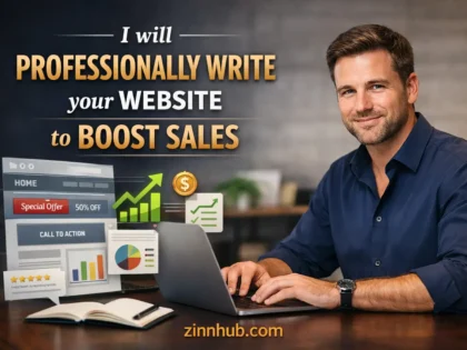 I will professionally write your website to boost sales
