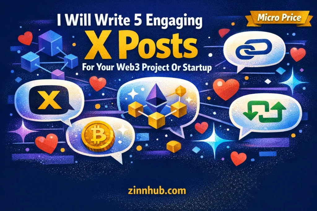 I will write 3 engaging X posts for your Web3 project or startup