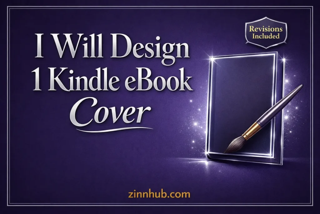 I will design one elegant kindle ebook cover for amazon