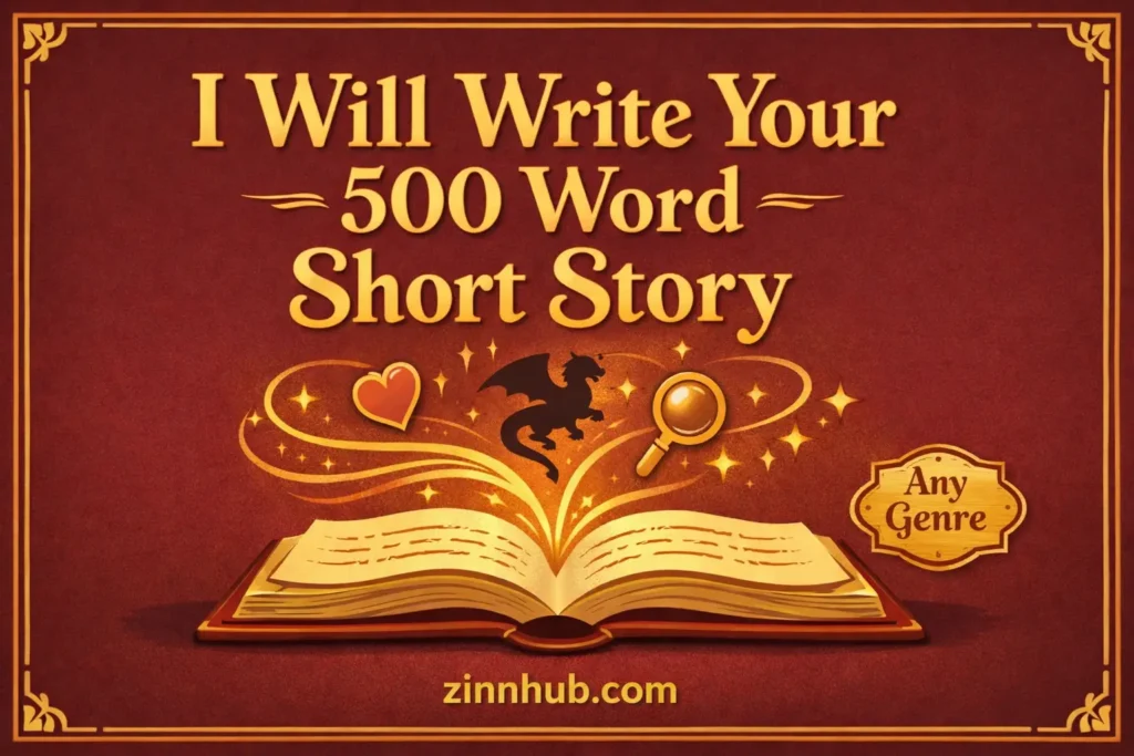 I will write a 500 word custom short story in your chosen genre