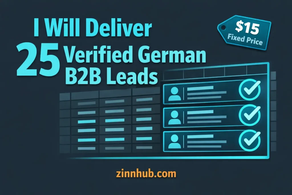 I will deliver 25 verified german b2b leads for your business