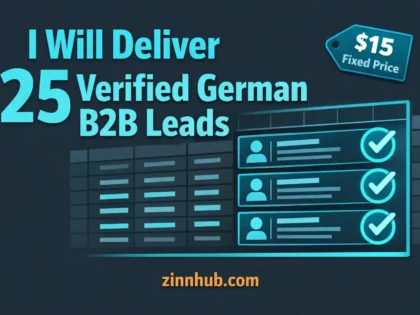I Will Deliver 25 Verified German B2B Leads For Your Business 2 I Will Deliver 25 Verified German B2B Leads For Your Business — Available On Zinn Hub
