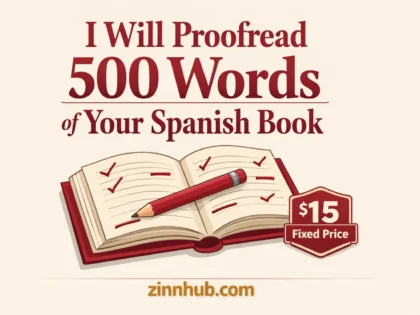 I Will Proofread And Edit 500 Words Of Your Spanish Book 2 I Will Proofread And Edit 500 Words Of Your Spanish Book — Available On Zinn Hub
