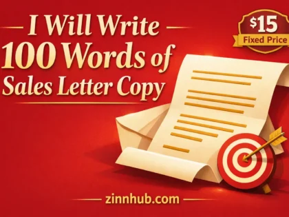 I Will Write 100 Words Of Persuasive Sales Letter Copy 2 I Will Write 100 Words Of Persuasive Sales Letter Copy — Available On Zinn Hub