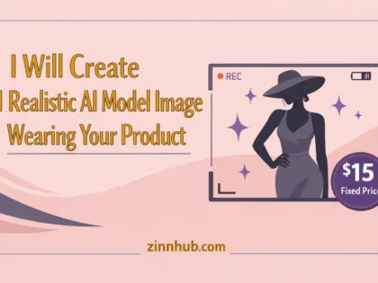 I Will Create 1 Realistic Ai Model Image Wearing Your Product 2 I Will Create 1 Realistic Ai Model Image Wearing Your Product — Available On Zinn Hub