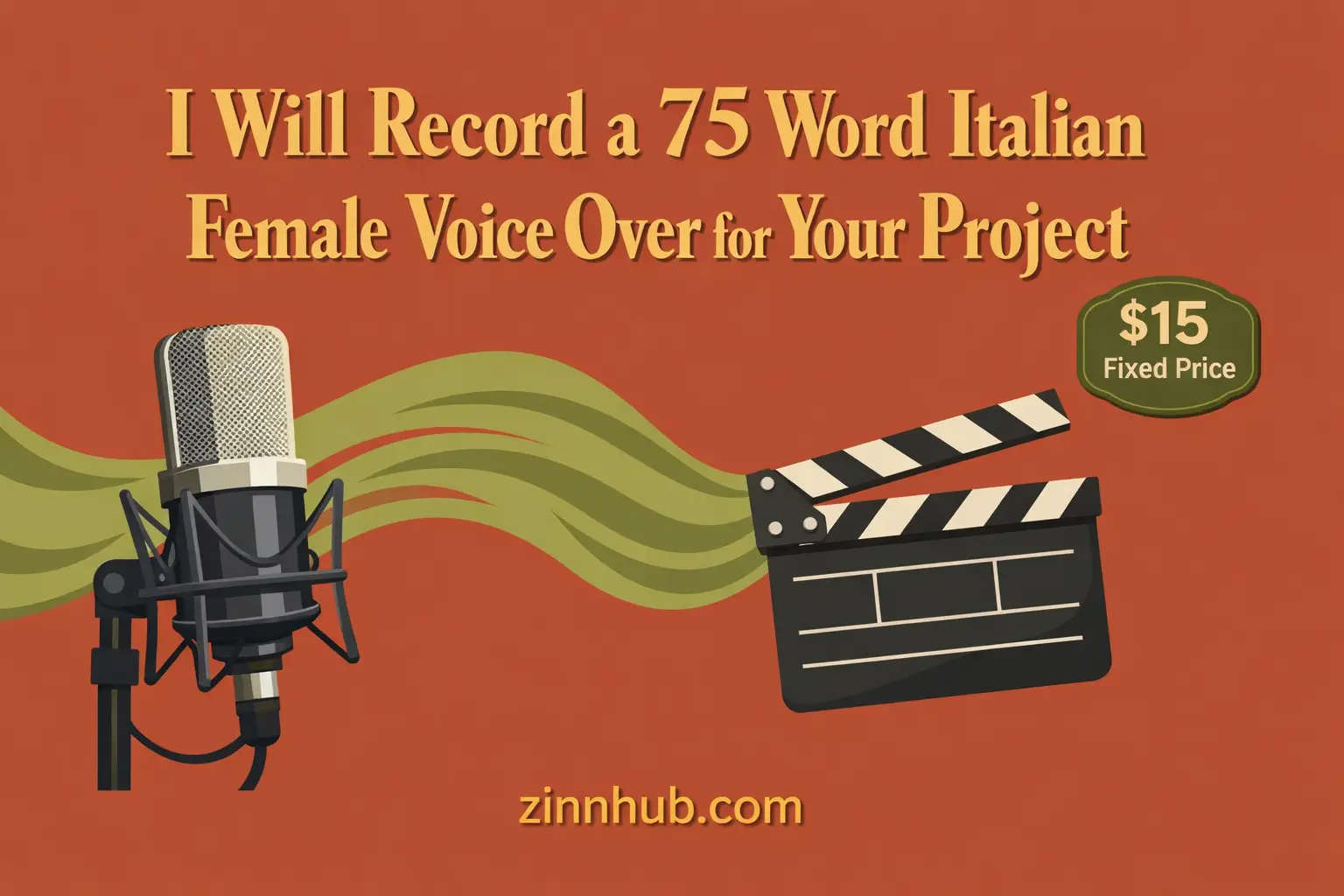I Will Record A 75 Word Italian Female Voice Over For Your Project 1 I Will Record A 75 Word Italian Female Voice Over For Your Project — Available On Zinn Hub