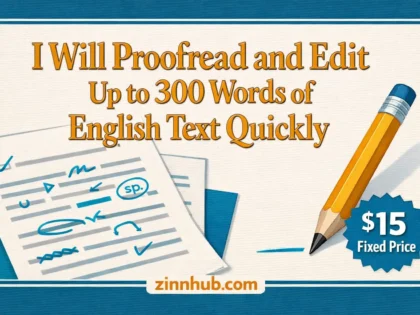 I Will Proofread And Edit Up To 300 Words Of English Text Quickly 2 I Will Proofread And Edit Up To 300 Words Of English Text Quickly — Available On Zinn Hub