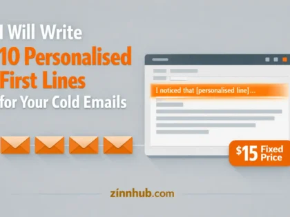 I Will Write 10 Personalised First Lines For Your Cold Emails 2 I Will Write 10 Personalised First Lines For Your Cold Emails — Available On Zinn Hub