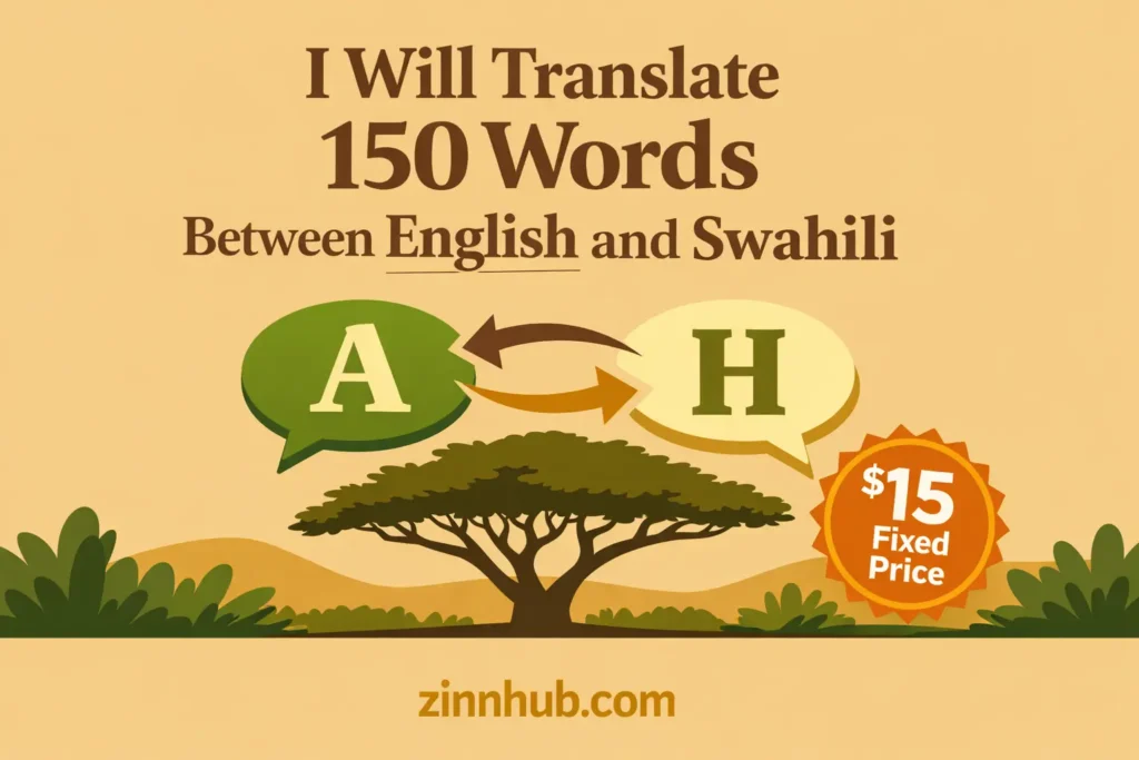 I will translate 150 words between English and Swahili