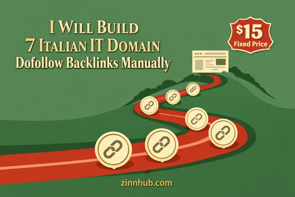 I will build 7 Italian IT domain dofollow backlinks manually