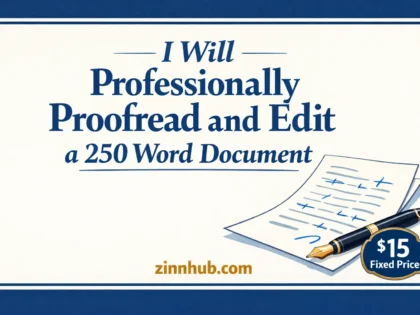 I Will Professionally Proofread And Edit A 250 Word Document 2 I Will Professionally Proofread And Edit A 250 Word Document — Available On Zinn Hub
