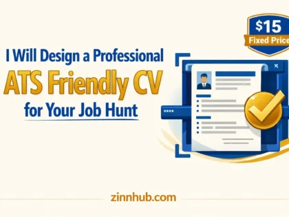 I Will Design A Professional Ats Friendly Cv For Your Job Hunt 2 I Will Design A Professional Ats Friendly Cv For Your Job Hunt — Available On Zinn Hub