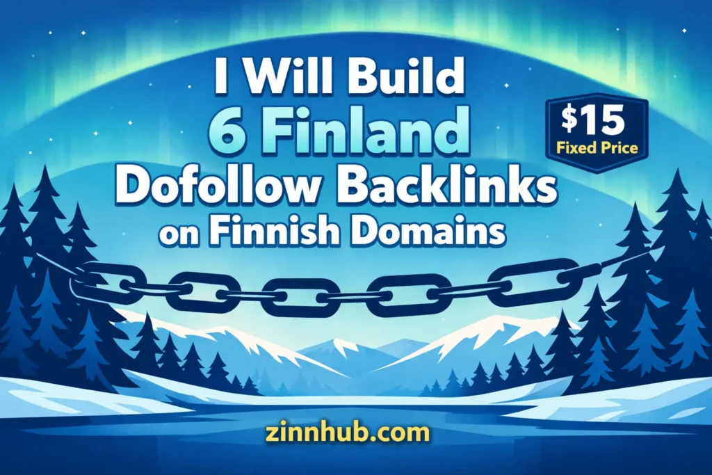 I will build 6 Finland dofollow backlinks on Finnish domains