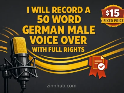 I Will Record A 50 Word German Male Voice Over With Full Rights 2 I Will Record A 50 Word German Male Voice Over With Full Rights — Available On Zinn Hub