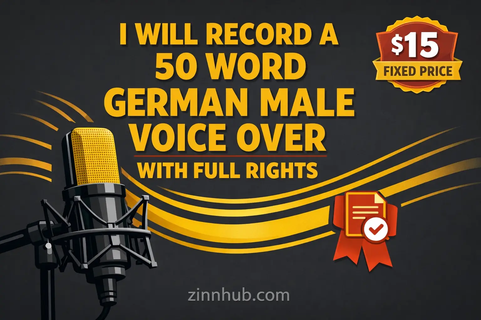 I Will Record A 50 Word German Male Voice Over With Full Rights 1 I Will Record A 50 Word German Male Voice Over With Full Rights — Available On Zinn Hub