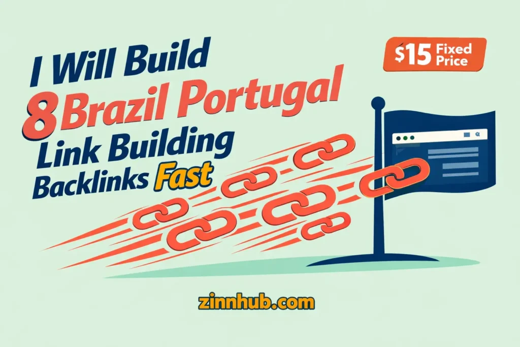 I will build 8 Brazil Portugal link building backlinks fast