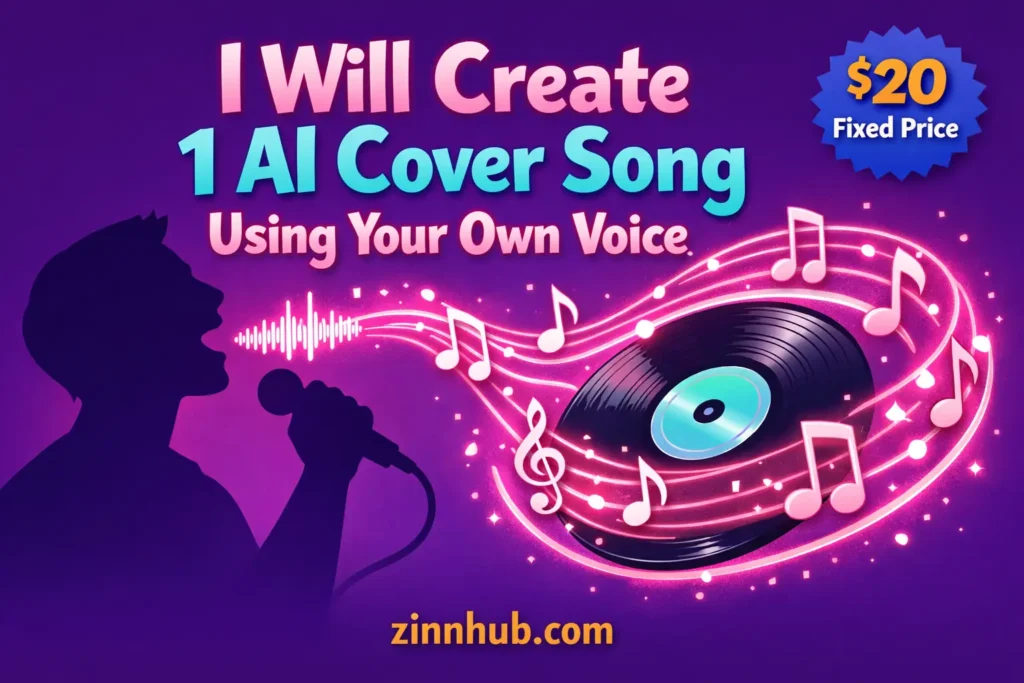 I will create 1 AI cover song using your own voice