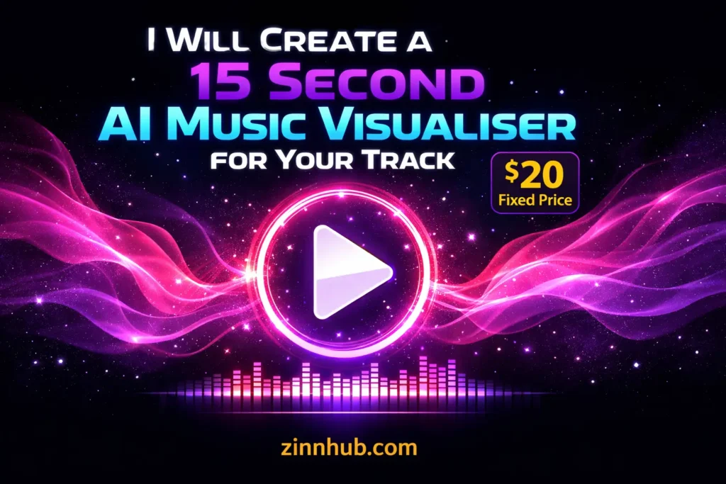 I will create a 15 second AI music visualiser for your track