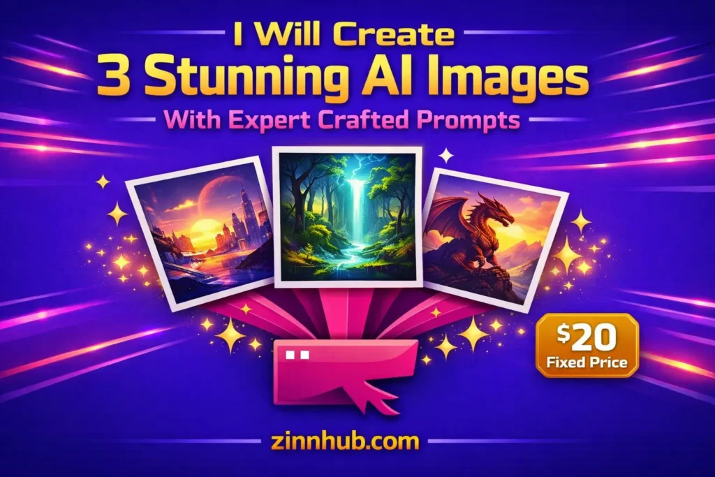 I will create 3 stunning AI images with expert crafted prompts