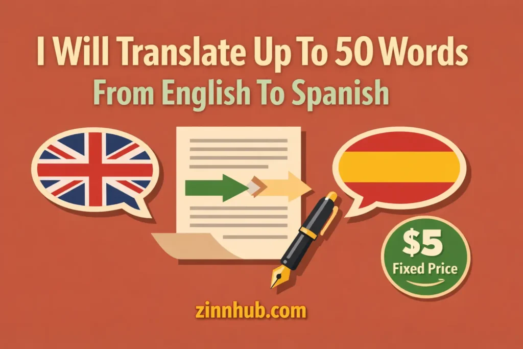 I will translate up to 50 words from English to Spanish