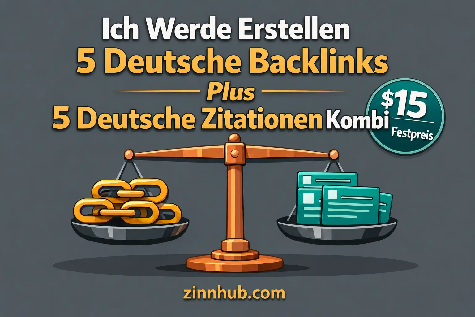 Ich werde 5 deutsche Backlinks plus 5 deutsche Zitate-Kombination erstellen