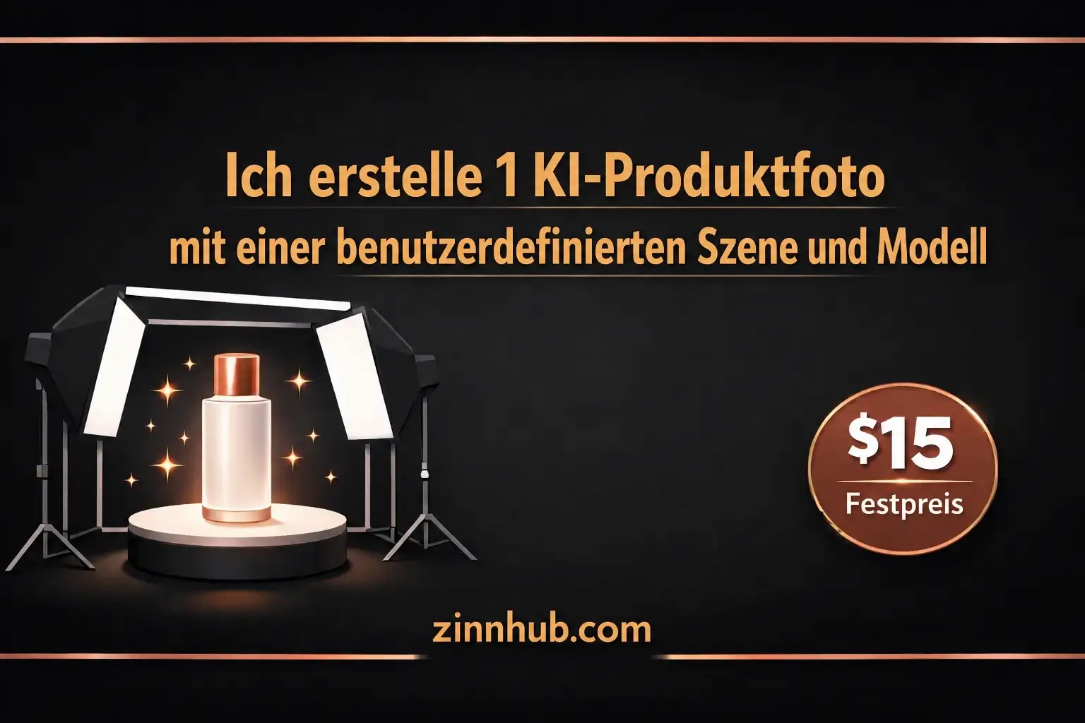 Ich erstelle 1 KI-Produktfoto mit einer individuellen Szene und einem Modell