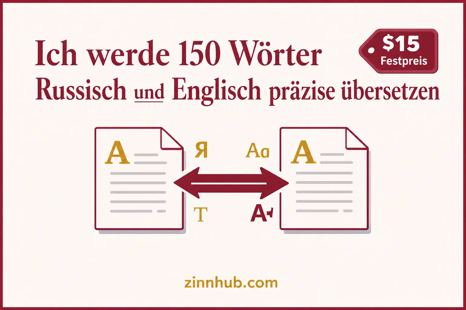 Ich werde 150 W&ouml;rter zwischen Russisch und Englisch genau &uuml;bersetzen